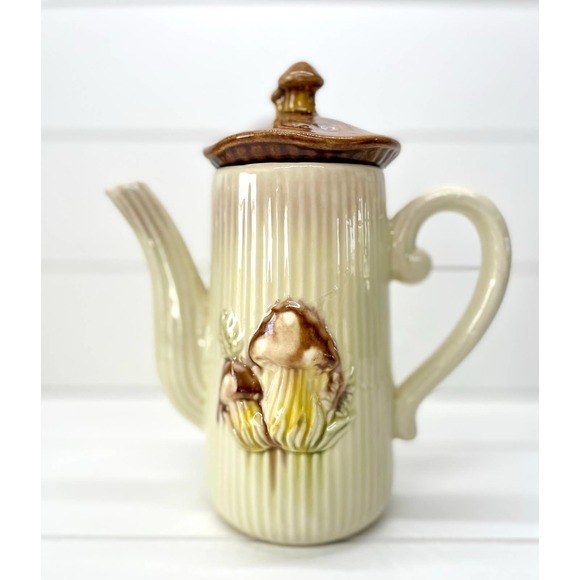 Vintage Mushroom Coffee Pot Teapot - Picture 3 of 9